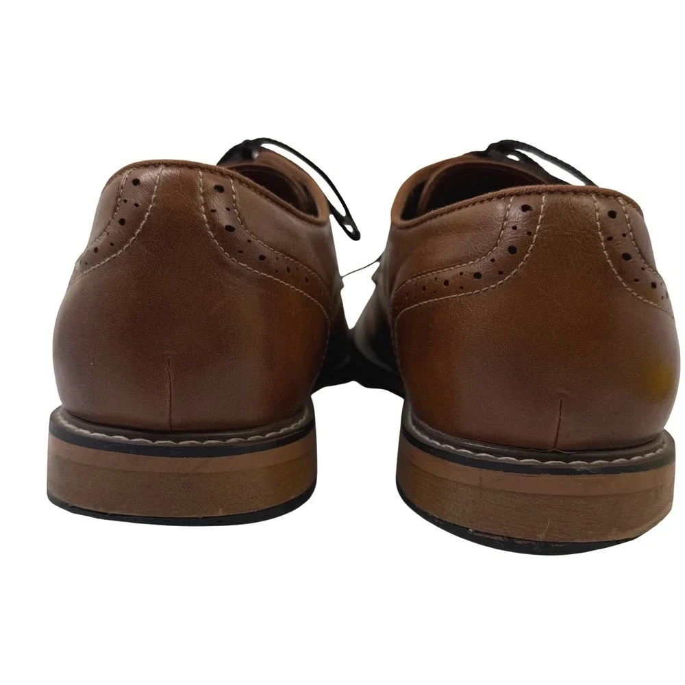 Steve Madden Mens Perforated Cap Toe‎ Brown Oxfords Size 12 Zero Grand Insoles